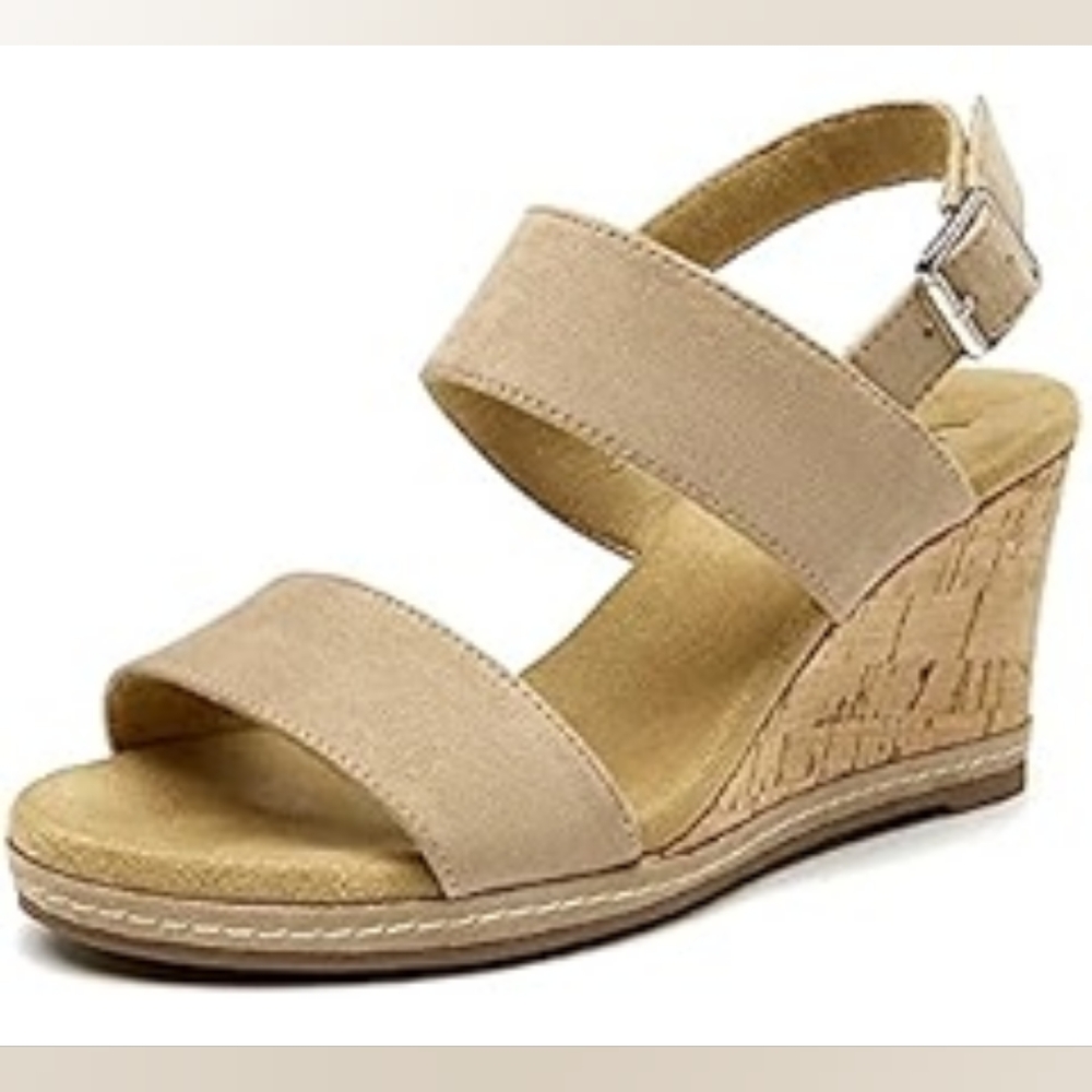 NIB VJH Confort Sand Cork Wedge Sandals - Size 9